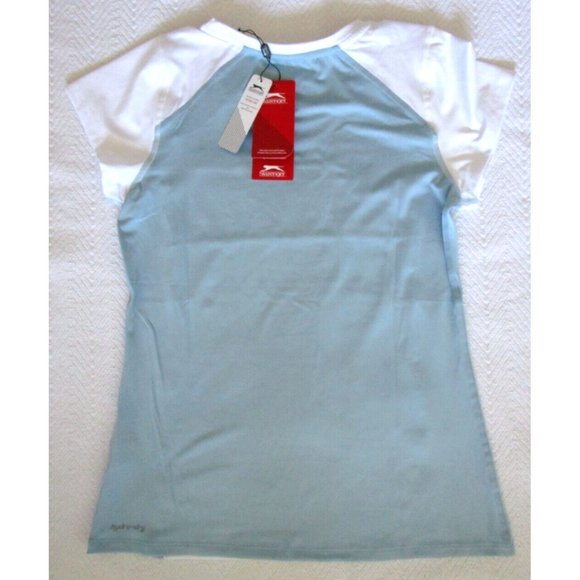 Slazenger Ladies' Sports Performance Top Large Light Blue/Black - New with Tags - Picture 8 of 10